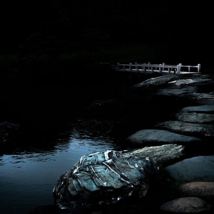 庭園の飛び石 / Stepping stones in a quiet garden