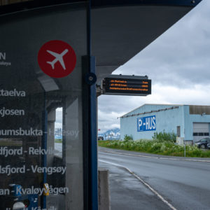 トロムソ空港のバス停＜L＞