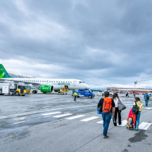 トロムソ空港の出発風景＜L＞