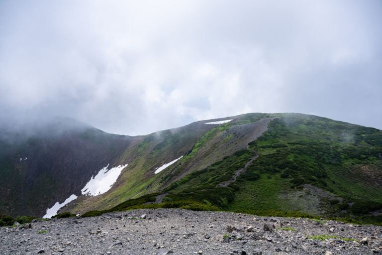 北山から旧羊蹄小屋跡方面
