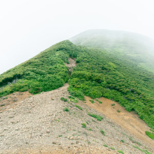 雲の中の山頂へ＜L＞