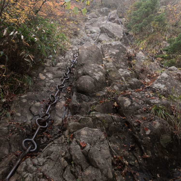 石鎚山の鎖場