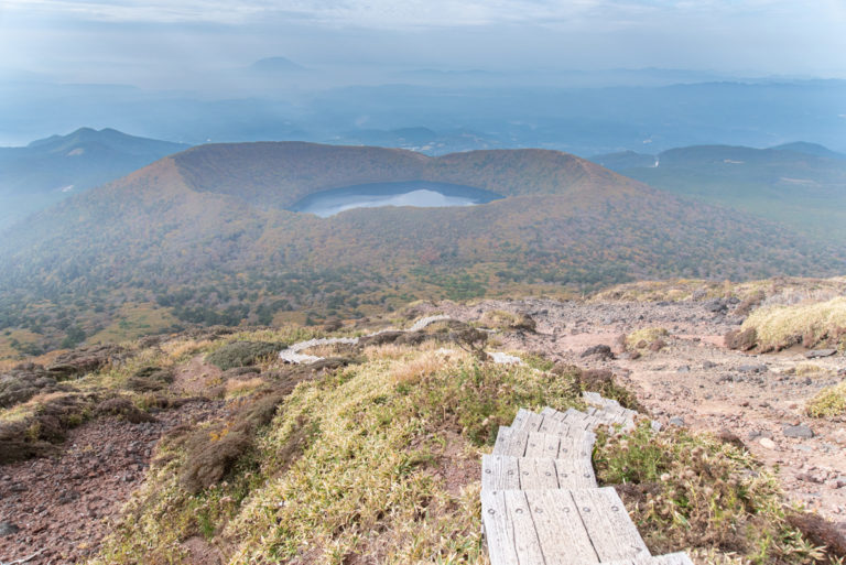 大浪池と桜島