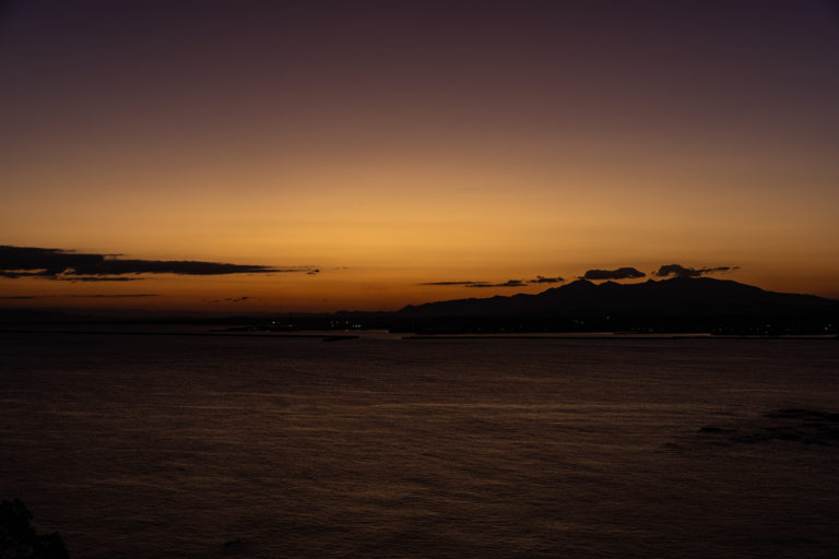 志布志湾の夕暮れ