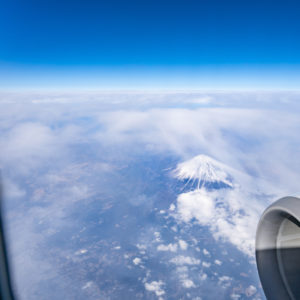 ジェットエンジンと富士山＜L＞