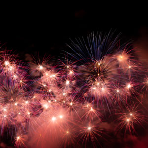 赤と青の打ち上げ花火 / Red and blue fireworks＜L＞